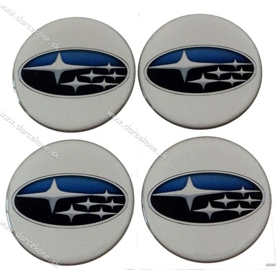 nálepky na disky (kolesovky) Subaru o 5,5 cm sivé