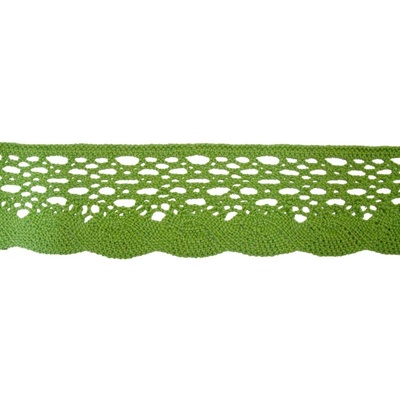 Bavlněná paličkovaná krajka 2079/37mm jarní zelená/5m