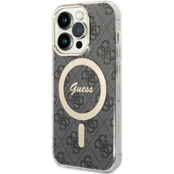 GUESS Кейс Guess 4G MagSafe за iPhone 14 Pro, черен (GUE002754-0)