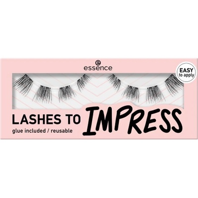 Essence LASHES TO IMPRESS umelé mihalnice s lepidlom 8 ks