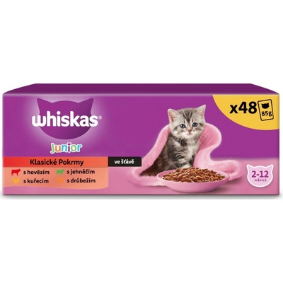 Whiskas hovězí 48x pro koťata 85 g