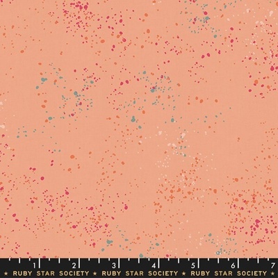 Bavlněná látka puntíkovaná oranžová | Rashida Coleman Hale – Speckled – Peach