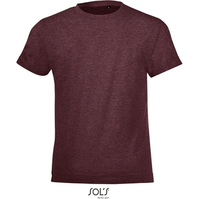 Sol's Collection tričko Regent Fit Kids Melír oxblood