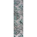 Flair Rugs Сива/тюркоазена пътека 80x300 cm Marbled - Flair Rugs (503119371429)