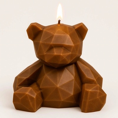 Svíčkománie3D Low-poly méďa hnědá 55 g