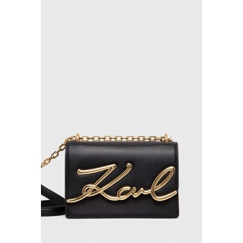 Karl Lagerfeld kožená kabelka čierna 235W3062