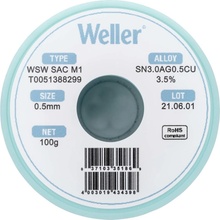 Weller WSW SAC M1 spájkovací cín bez olova cievka Sn3,0Ag0,5Cu 100 g 0.5 mm