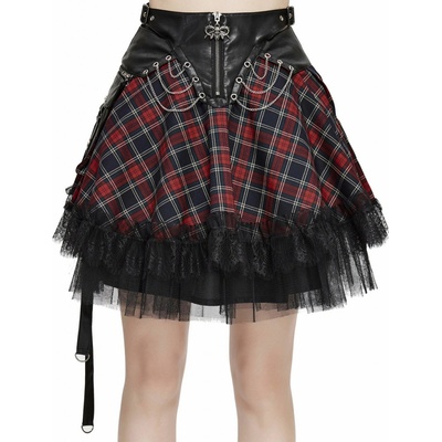 Devil Fashion sukňa Noise Annoys Plaid Punk