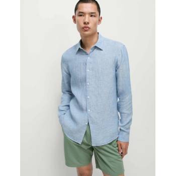 Marks & Spencer Риза от чист лен Marks & Spencer синя Marks & Spencer | Sin | МЪЖЕ | S