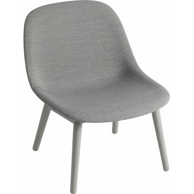 Muuto Fiber Lounge Wood Base Upholstered Remix 133 / Grey