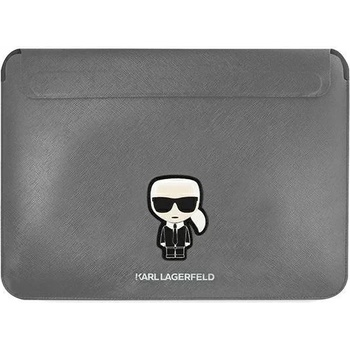 KARL LAGERFELD Калъф за лаптоп/таблет до 13/14"" Karl Lagerfeld Iсonik Karl, Сребрист (KF000900-0)