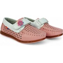 Baleríny krásné ažurové dívčí boty na suchý zip 6568