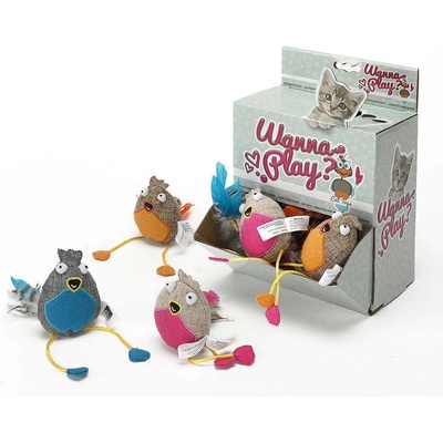 Duvoplus - Играчка за котки във форма на пиле, 8/7 см. - 1 брой