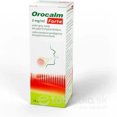 Orocalm Forte 3 mg/ml orálna roztoková aerodisperzia aer.ors. 1 x 15 ml/88vstrekov