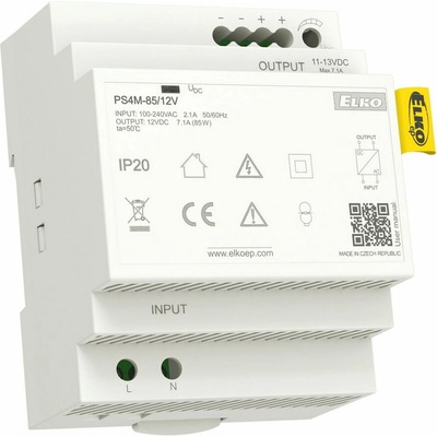 Spínaný stabilizovaný napájecí zdroj PS4M-85/12V ELKO EP 8595188180535