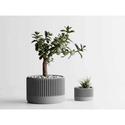 Ваза Delta 1 Малка, 117x117xH76mm - Сив Мат