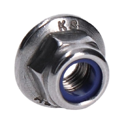 Nerezová matica poistná (M5), podobné DIN6926 /AISI304, s polyamidovou vložkou a podložkou