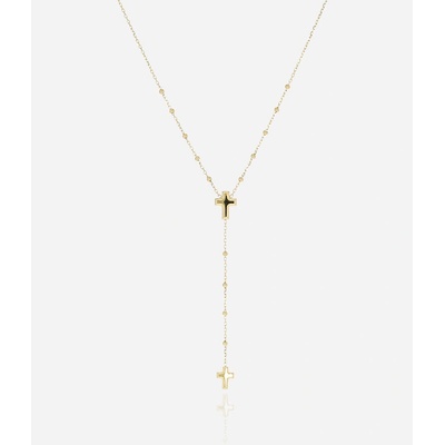 Zag Bijoux Oceľová retiazka s krížikom SNM23142-01WHT