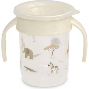 Interbaby Тренировъчна чаша Interbaby - Jirafa Savanna, 360°, 240 ml, бежова (VASO002-05)