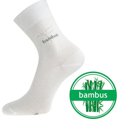 Boma Slabé bambusové ponožky Kristián bílé