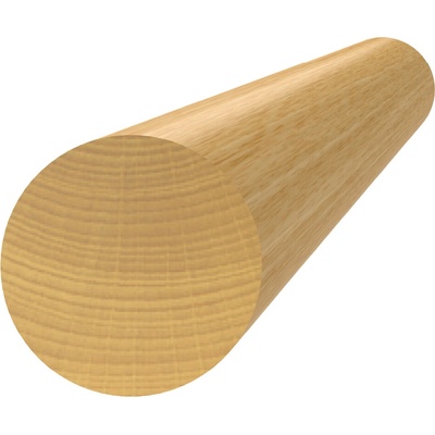 Dřevěný profil ø 42 x 1500 mm, buk, broušený, bez nátěru