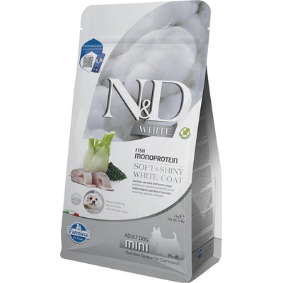 N&D dog White GF Adult mini sea bass spirulina & fenel 2 kg
