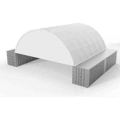 Gazelt Štítový kryt s rámem pro zastřešení zesíleného 12 m PVC 900 g/m²