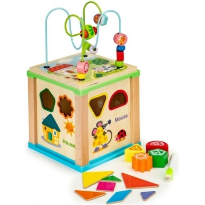 Eco Toys edukačná kocka s labyrintom a tabulkou Farma
