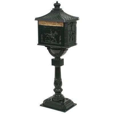 Алуминиева пощенска кутия на стойка винтидж неръждаема зелена