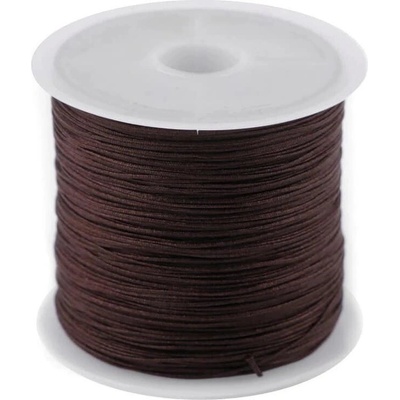 Šňurka na dozdobení účesu - polyester, 0,5mm, 25m Barva: hnědá