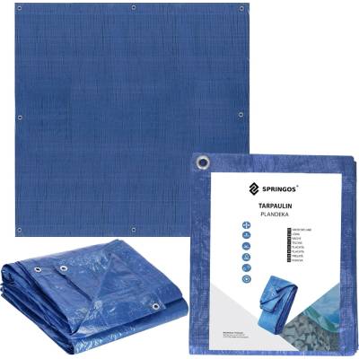 SPRINGOS krycí plachta s oky 2 x 2 m 60g PE, modrá SPRINGOS PROTECT GA2124-XG