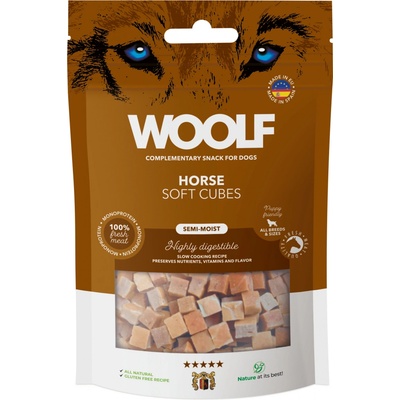 WOOLF Soft Cubes Horse koňské monoprotein 100 g
