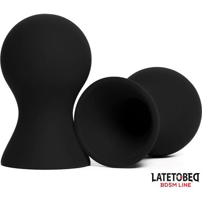 LateToBed BDSM Line Silicone Nipple Suckers Black