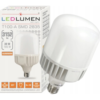 Ledlumen LED žárovka T100 30W 32xSMD2835 E27 3152lm CCD Neutrální bílá