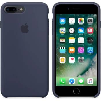 Apple Оригинален Силиконов Калъф за APPLE iPhone 8/7 Plus, Silicone Case Mmqu2 Midnight, Син (Mmqu2zm/a)