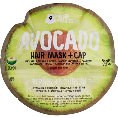 Bear Fruits Avocado Hair Mask + Cap от Bear Fruits Унисекс Маска за коса 20мл