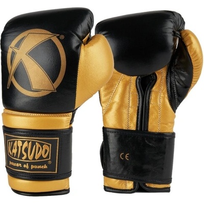 Katsudo Боксови ръкавици Katsudo FIGHT, черно-златни (Kat_1011.BG)