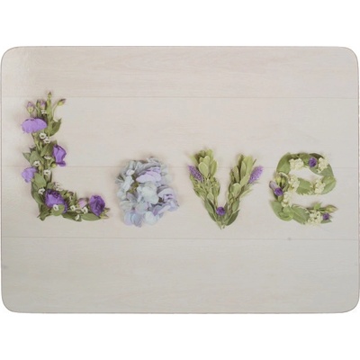 Creative Tops Korkové prostírání Floral Love květinová láska 4 ks 29x21,5cm