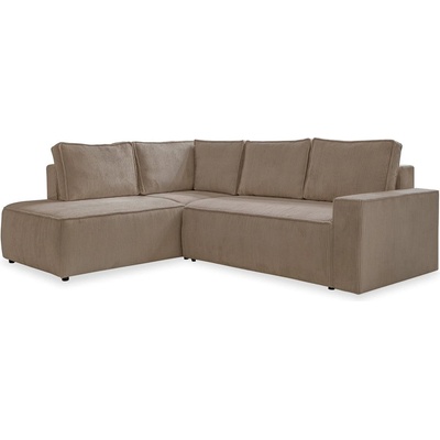 Miuform Бежов разтегателен ъглов диван от рипсено кадифе (ляв ъгъл) Brave Dave - Miuform (1652PO2)