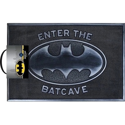 CurePink Gumová Batman Enter The Bacave (60 x 40 cm) šedá [GP85484]