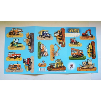 vystřihovánky stavební stroje