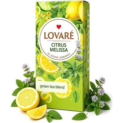 Lovaré CITRUS MELISSA zelený čaj 24 x 1,5 g