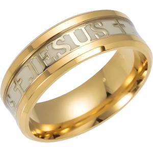 HARAHU Пръстен Jesus - Златен / 57mm KP32176