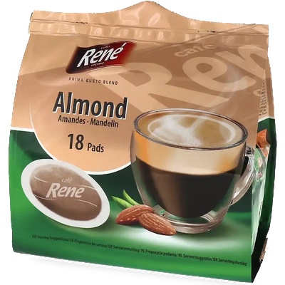 Café René | Кафе с бадеми - 18 монодози за Senseo