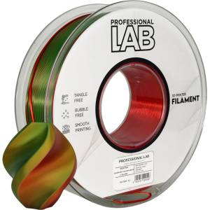 Professional Lab FG-P105-E1, 3D филамент, PLA Silk, 1, 75mm, 1000g, Tri Color, Многоцветен (Червен, Жълт, Зелен) (FG-P105-E1)