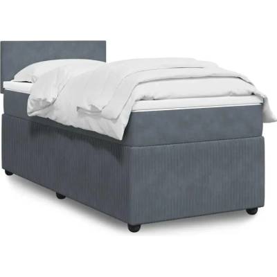 vidaXL 11461.3287609 Boxspring postel s matrací tmavě šedá samet