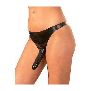 Latex Briefs with 2 Dildos