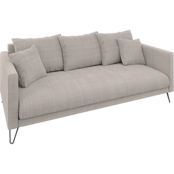ROPEZ Светлокафяв шенилов диван 200 cm Freya - Ropez (Freya Sofa 3os. tk. Flow 1 Czarny Metalowy Pręt)