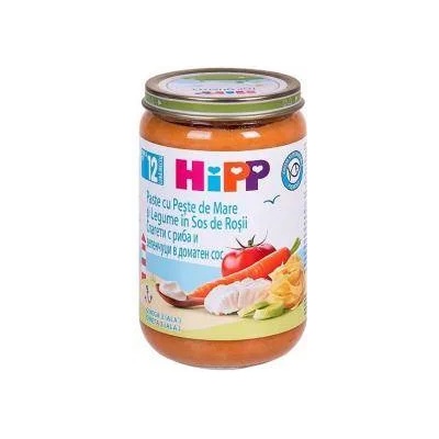 HiPP Био пюре от спагети с риба и зеленчуци в доматен сос hipp, 12+ месеца, 220гр
