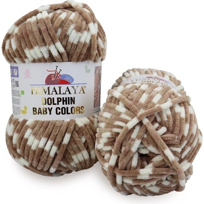 Himalaya příze Dolphin Baby Colors 80437 smetanová, jemná hnědá